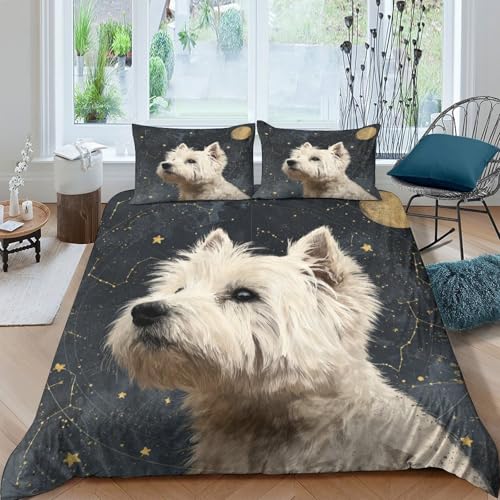 Housse de couette Westie hypoallergénique et microfibre douce - 4
