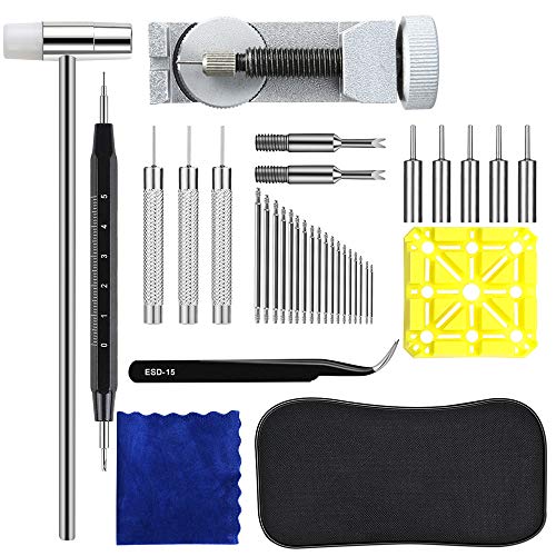Watchband Repair Tool Kit, Lifegoo 139 in 1 Strap Link Tool with Hammer