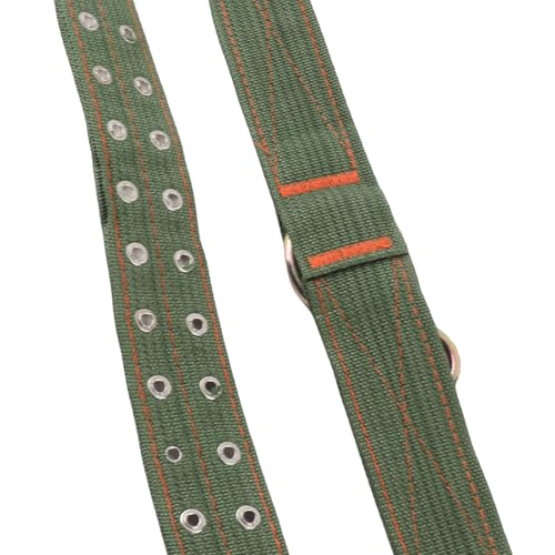 Kuhhalsband, Verstellbares 4-lagiges Canvas Kalbskragen Krawatte Rinderhalsband Halsband mit 2 Reihen Metallschnalle für Pferdeschaf Rinder(#2)