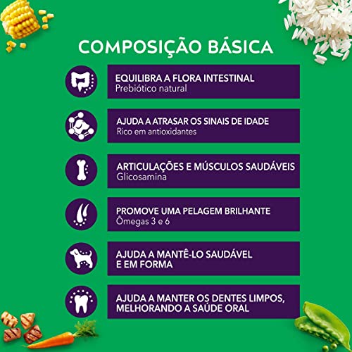 Ração Dog Chow Adulto Longevidade 7+ Frango e Arroz - 15kg Purina Idosos - Sabor Frango