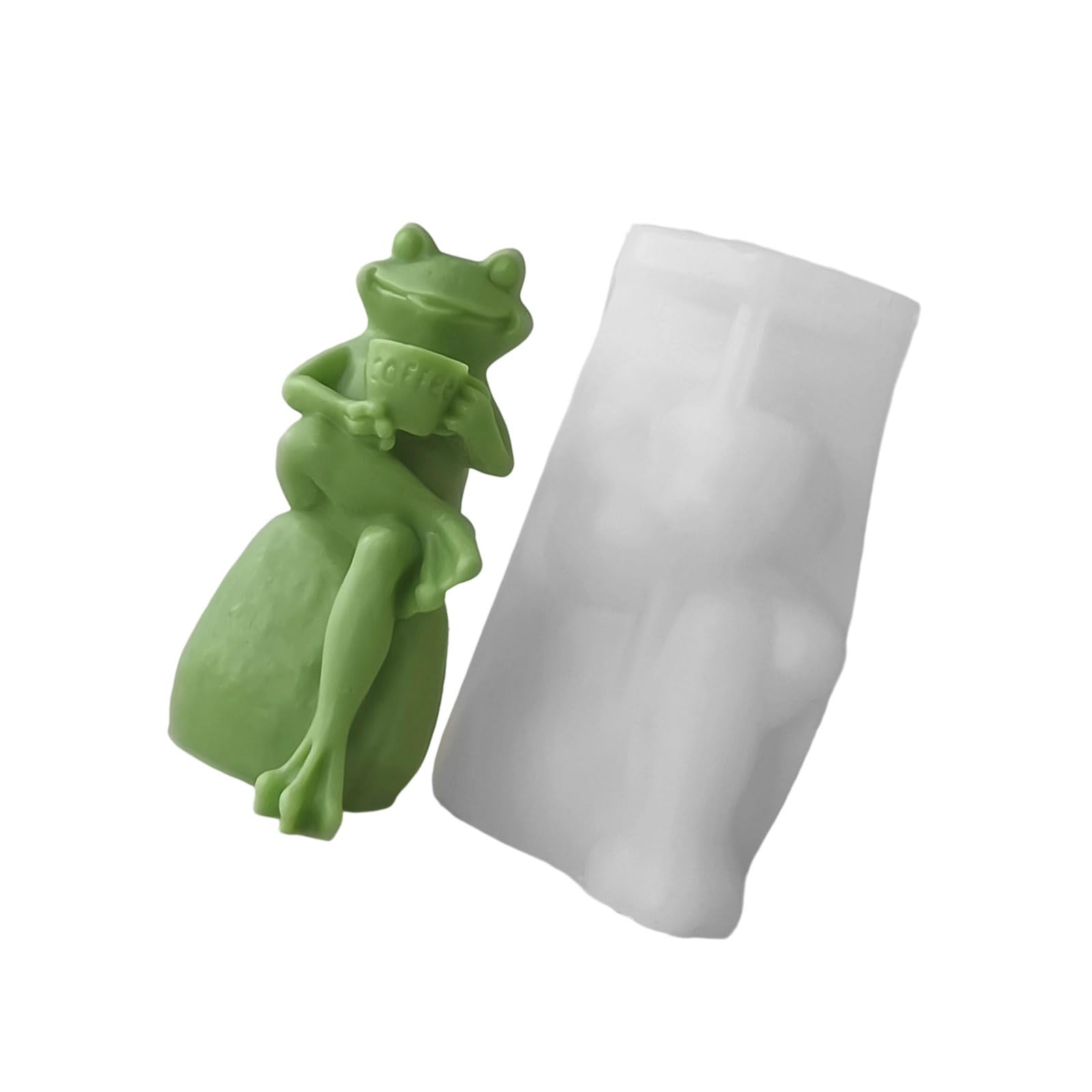 NEWFT Cartoon Animal Molds Castings Frogs Silicone Ornament Epoxy Resin Plasters Molds Frogs Cartoon Animal Silicone