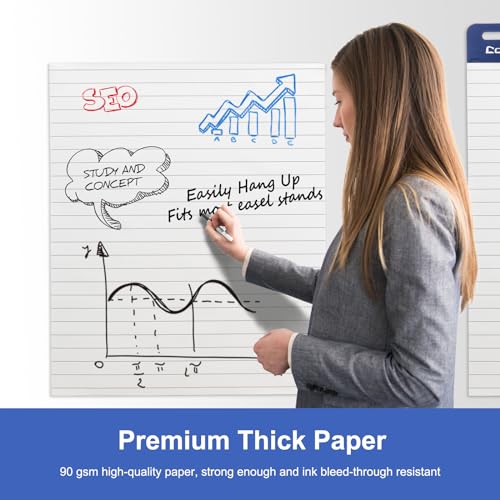 Comix Mini Size Sticky Easel Pad, 15 x 18 Inches Flip Chart Paper for Teachers, Anchor Chart Paper for Office, 30 Sheets/Pad, 6 Pads/Pack - Thumbnail 7