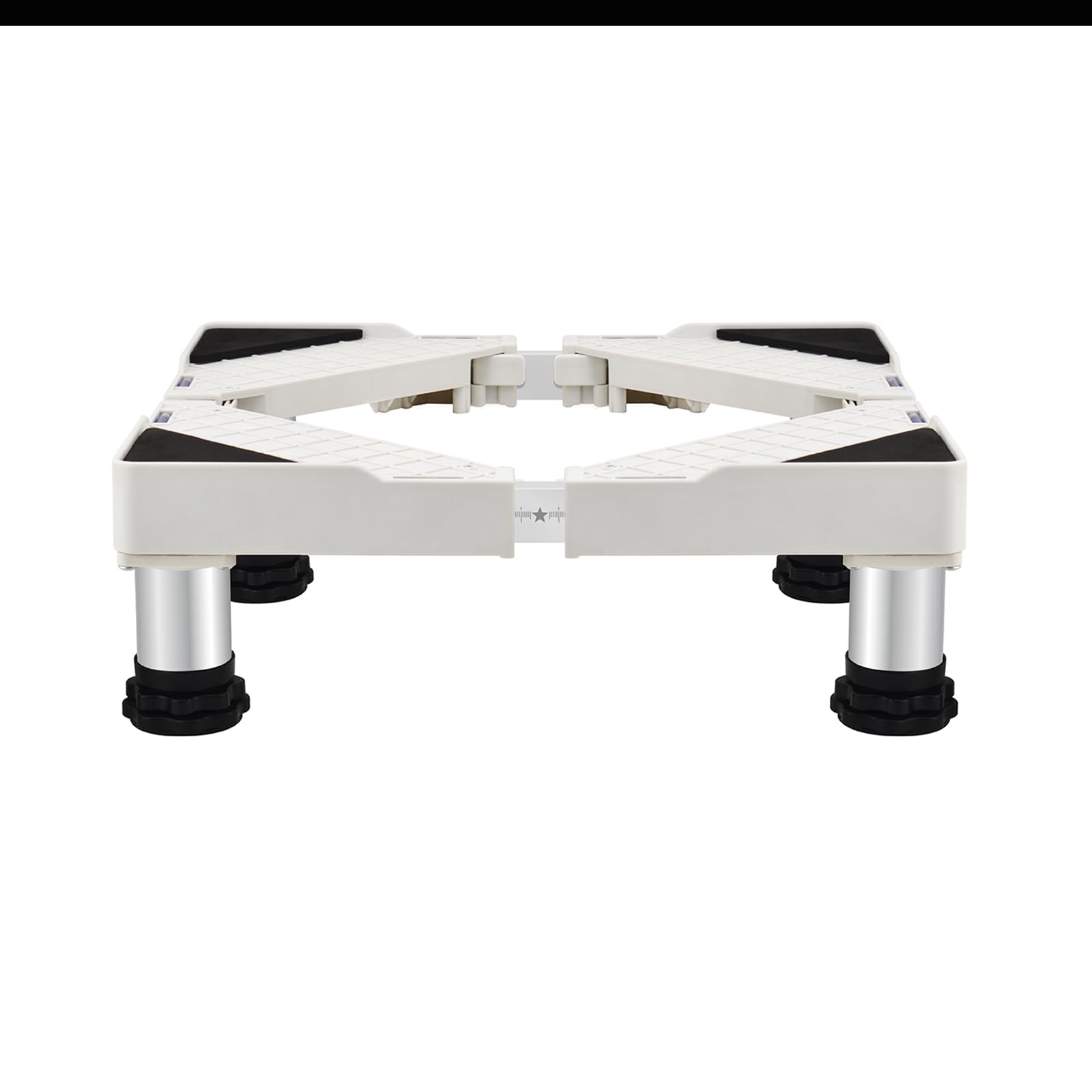 Soporte Lavadora Antivibracion, Soporte Lavadora Secadora Ajustable de 4 Pies 19.7-29.5in Ancho 16.5-25.5in Altura 5.5-6.7in Carga de 200kg Base para Lavadora Secadora Frigorífico Congelador Blanco