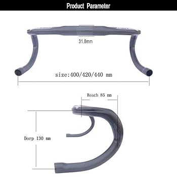 Amazon.co.jp: カーボン繊維 自転車 ブルホーン バー MTB BMX DH