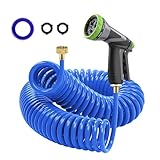 Hozcart Coil Hose,3/8' EVA Coil Garden Hose 25 FT,Curly...
