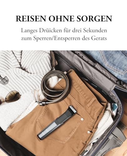 Intimrasierer Mann, kensen 2 in 1 Rasierer Herren Intimbereich Wasserdicht Körperrasierer Herren Typ-C Bodygroom Herren Nass Trocken Intim Rasierer Männer Beine Brust Achselhöhle Leiste Aufsteckkämme