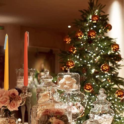 4 Pcs Citrus Scented Taper Candles Gradient Orange Candlesticks Smokeless Candle Colorful Long Candles 10 Inch For Christmas Wedding Festival Home Decor #TOP5