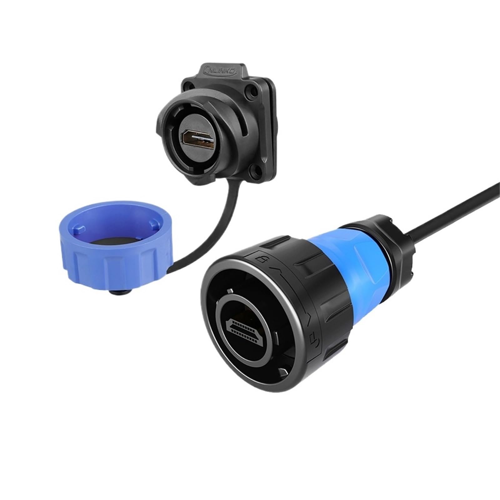 1 szt. M24 HDMI 2.0 pozłacane złącze kablowe kompatybilne z HDMI adapter cyfrowy 3840 x 2160 HD do projektora telewizyjnego (wtyczka (2 m)