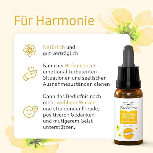 Murnauers Bachblüten Original Tropfen | 20ml | Alkoholfrei | Alltag in Balance | Hergestellt mit Original Bachblüten