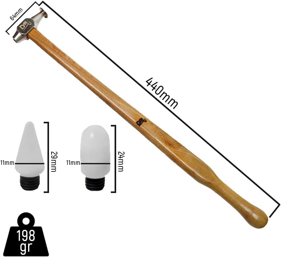 German Hammer Paintless Dent Repair Tools Kit 2 Headed Car Auto Hail Body Strong Fix Damage Removal Knock Down Kits