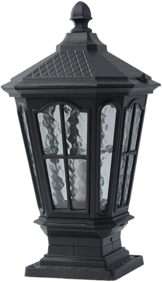 AAOTE Solar Post Lights Garden Lights, Post Lamp For Yard, Retro Outdoor Post Light Fixture, IP65 waterdichte kolomkoplamp, Lawn Garden Post-lantaarn, 60 Watt matzwarte landschapslamp