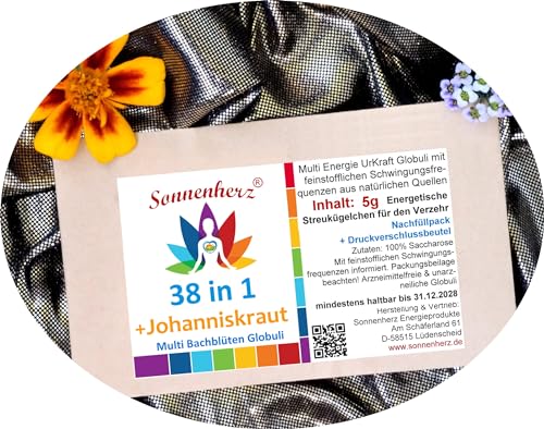 Johanniskraut + ALLE 38 Bachblüten Bioresonanz Globuli. Harmonie durch Schwingung: Dein Multifunktions-Naturmittel für positive Energieversorgung, Lebenskraft und Resilienz. Im Nachfüllpack