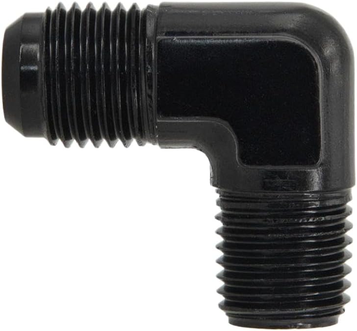 90 Degree Male Oil Hose Fitting Adapter Universal Aluminum AN6 To 1/8 NPT AN8 To 3/8 NPT(Color Name: AN8-3 8)