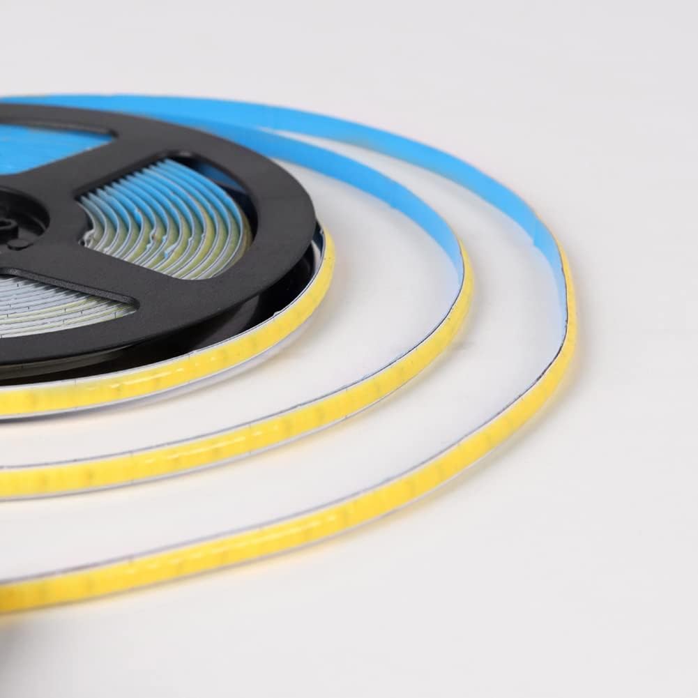 LGIDTECH CSL2N2WH Miboxer 2 Wires COB LED Strip Light CCT Dual White 2700K-6500K Color Temperature Adjustable,DC 24V,IP20 Non-Waterproof,One Roll=16.4ft