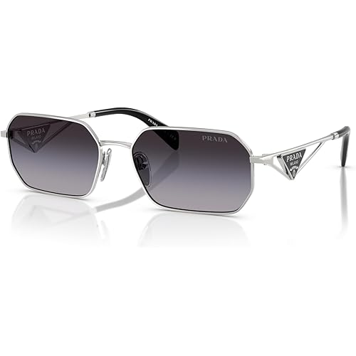Prada Grey Gradient Geometric Ladies Sunglasses PR A51S 1BC90A 58