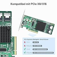 10Gtek für LSI 9211-8I 6Gb/s PCIe 2.0 SAS/SATA HBA RAID Controller Card Internal, LSI SAS2008 Chip, High Profile & Low Profile – Ansicht 2