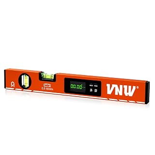 16inch Digital Level with LCD Display - Bubble Light Up Function - Multi Purpose:Magnetic Torpedo Level, Angle Finder 0-90° & 0-180° Range -Leveler Tool for Woodwork,Saw & Home Leveling - Amazon product rated Grade B