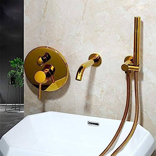 Robinetterie douche laiton massif design haut de gamme finition or brossé durable