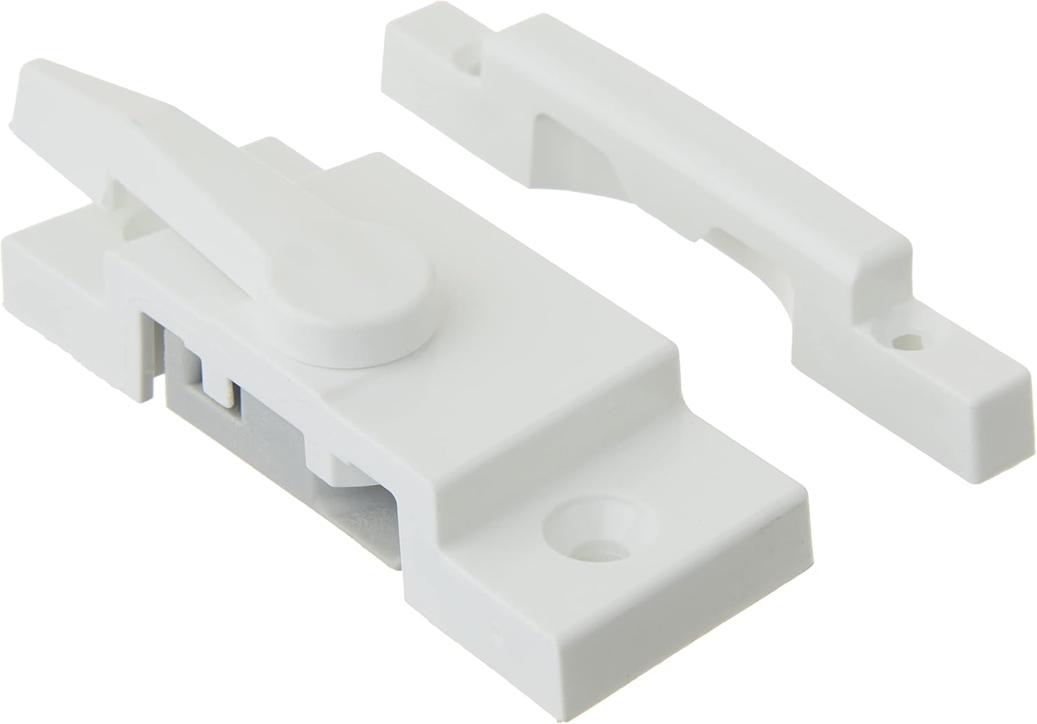 Prime-Line F 2667 Sash Lock, 2-1/16 In. Hole Centers, Fits Single and Double Hung Vinyl Windows, Vinyl Construction, White, (Single Pack) - - 
