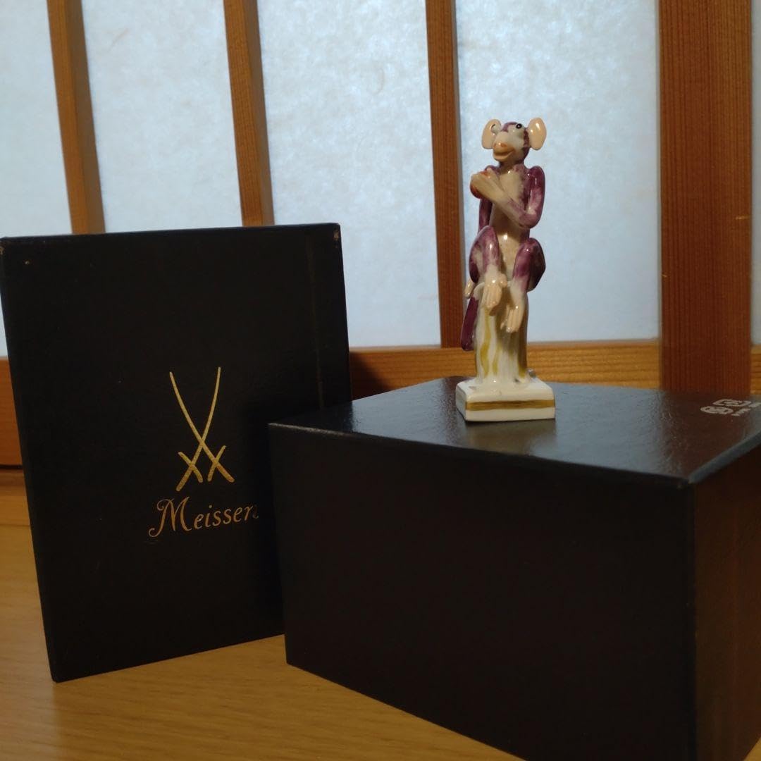 MEISSEN マイセン　置物　フィギュリン　干支　申　猿 Amazon.co.jp: Meissen マイセン 干支 フィギュリン サル 猿 申
