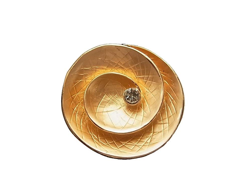 Magnetbrosche Mit Strass In Gold-Gelb - Schalclip, Poncho-Verschluss, Modischer Textilschmuck