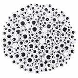 Googly Eyes Set 400 Pieces Assorted Sizes Wiggly Craft Eyes Pack For DIY Art Scrapbooking Decoration Classroom Supplies Round Plastic Eyes 8 mm 10 mm 12 mm 15 mm
