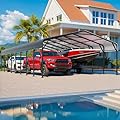 AirWire 20x40 FT Metal Carport Canopy Heavy Duty with Reinforced Base and Galvanized Steel Roof & Frame, Garage Shelter for Cars, Boats and Trucks