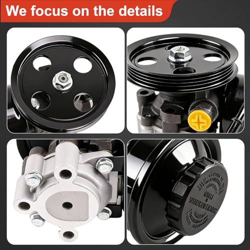 DWLDMLWC Power Steering Pump w/Pulley & Reservoir for 1996-2000 Toyota 4Runner 2.7L, 1996-2001 Tacoma 2.4L/2.7L - Replaces 44320-35630, 44320-35480, 44320-60260, 4432000403, 21-5228 by DWLDMLWC - Image 5
