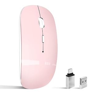 Wireless Mouse for Laptop Bluetooth Mouse for MacBook Pro Air Mac iPad Chromebook Computer -Rechargeale Dual Mode USB