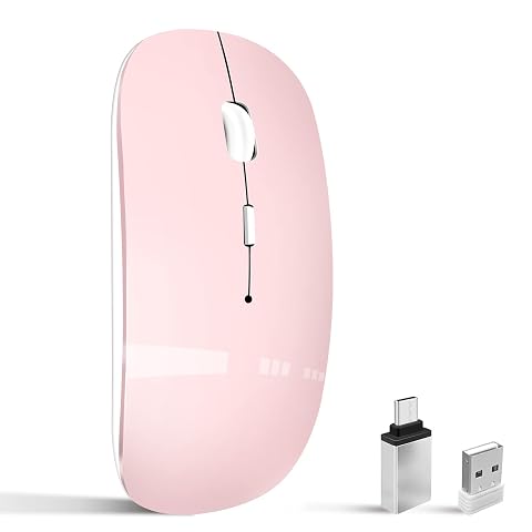 Wireless Mouse for Laptop Bluetooth Mouse for MacBook Pro Air Mac iPad Chromebook Computer -Rechargeale Dual Mode USB