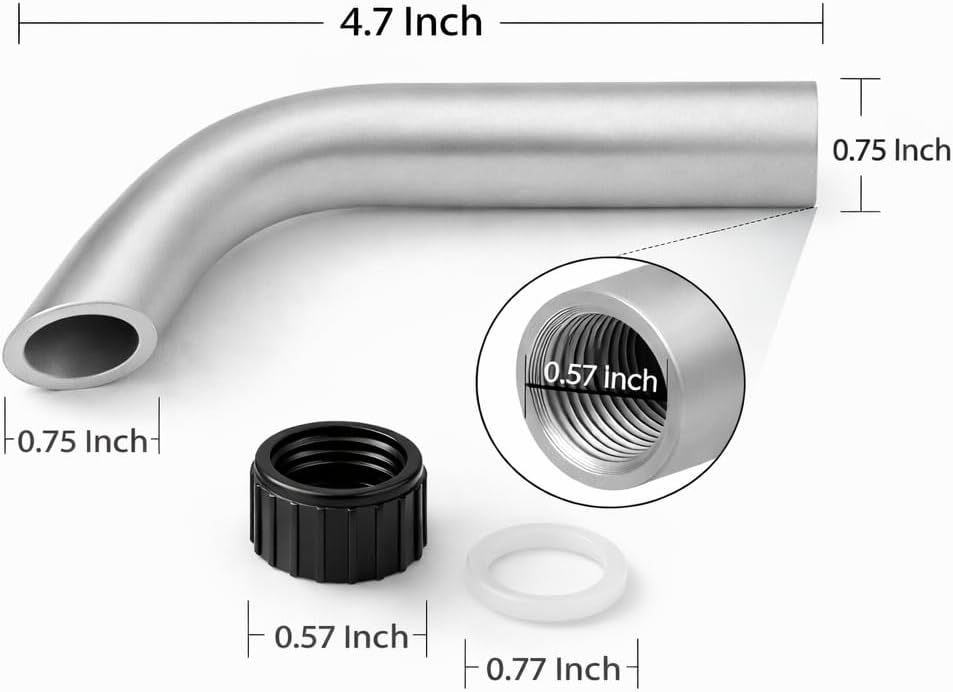 Upgraded Oil Drain Valve Spout Kit for Masterbuilt 10L XL Electric Fryer – Fits MB20012420 & MB20010326, Heat-Resistant Replacement Drain Pipe with Leak-Proof Seal & Safety Cap