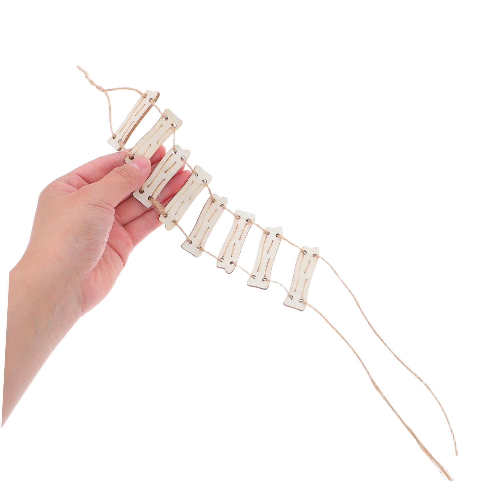 Toddmomy 1 Set Miniature Wooden Rope Ladder, Fairy Garden Mini Rope Ladder for DIY Dollhouses Yard Crafts - Image 4