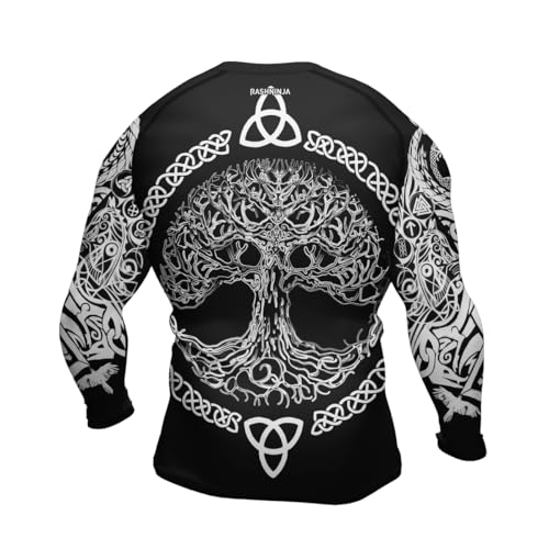 Viking Long Sleeve Compression Shirt for Men MMA BJJ Jiu Jitsu Training Baselayer Skin Performance Fit Rash Guard3