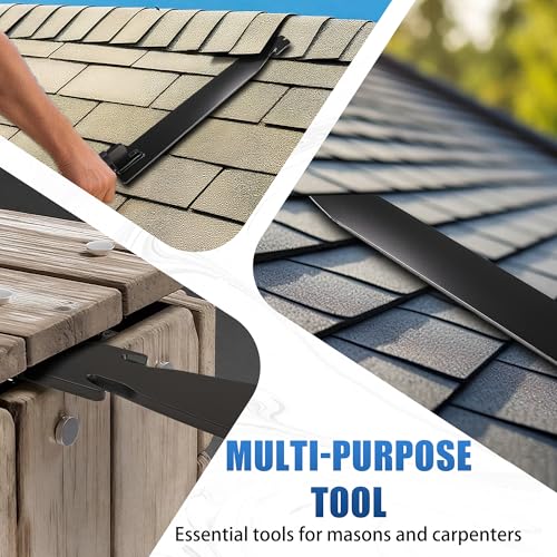 22\" Shingle Slater Ripper with Claw Nail Puller End, High Quality Metal Roof Shingle Removal Tool with Bow-Type Rubbe Handles, Roofing Tools Roof Shingle Nail Puller