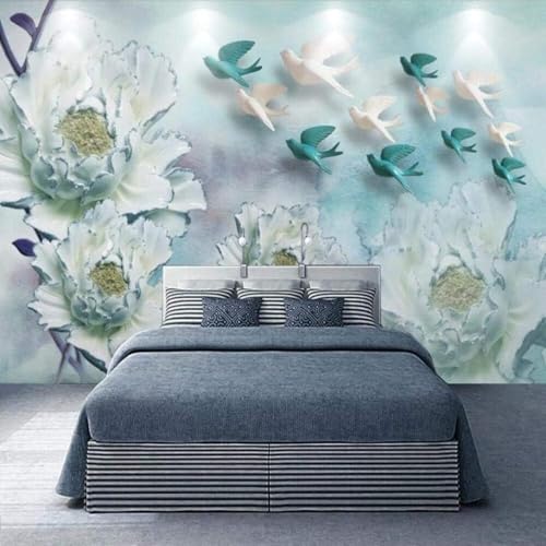 Papel pintado 3D de seda para tapar imperfecciones de pared en comedor y dormitorio con relieve 3