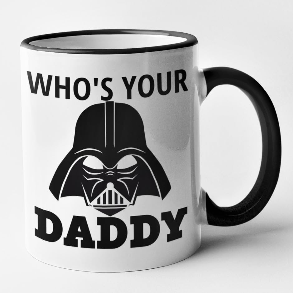 Who's Your Daddy Mug Funny Star Wars Novelty Darth Vader Birthday Christmas Gift Printed Coffee and Tea Ceramic Mug- 320 ML Ceramic Coffee Mug 0291