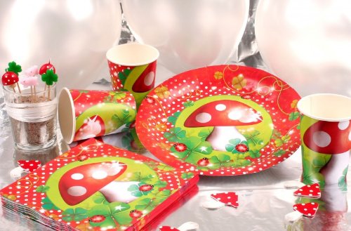 Partito piatti: piatti, motivo: Funghetto, 23 cm