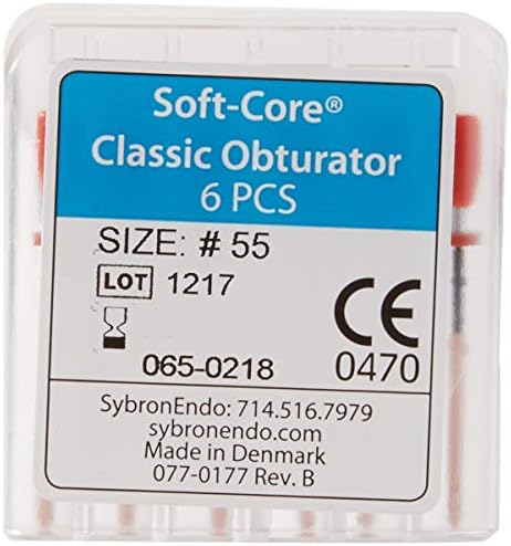 SybronEndo 972-3055 Soft-Core Carrier-Based Obturator, 55 Size (Pack of 6)