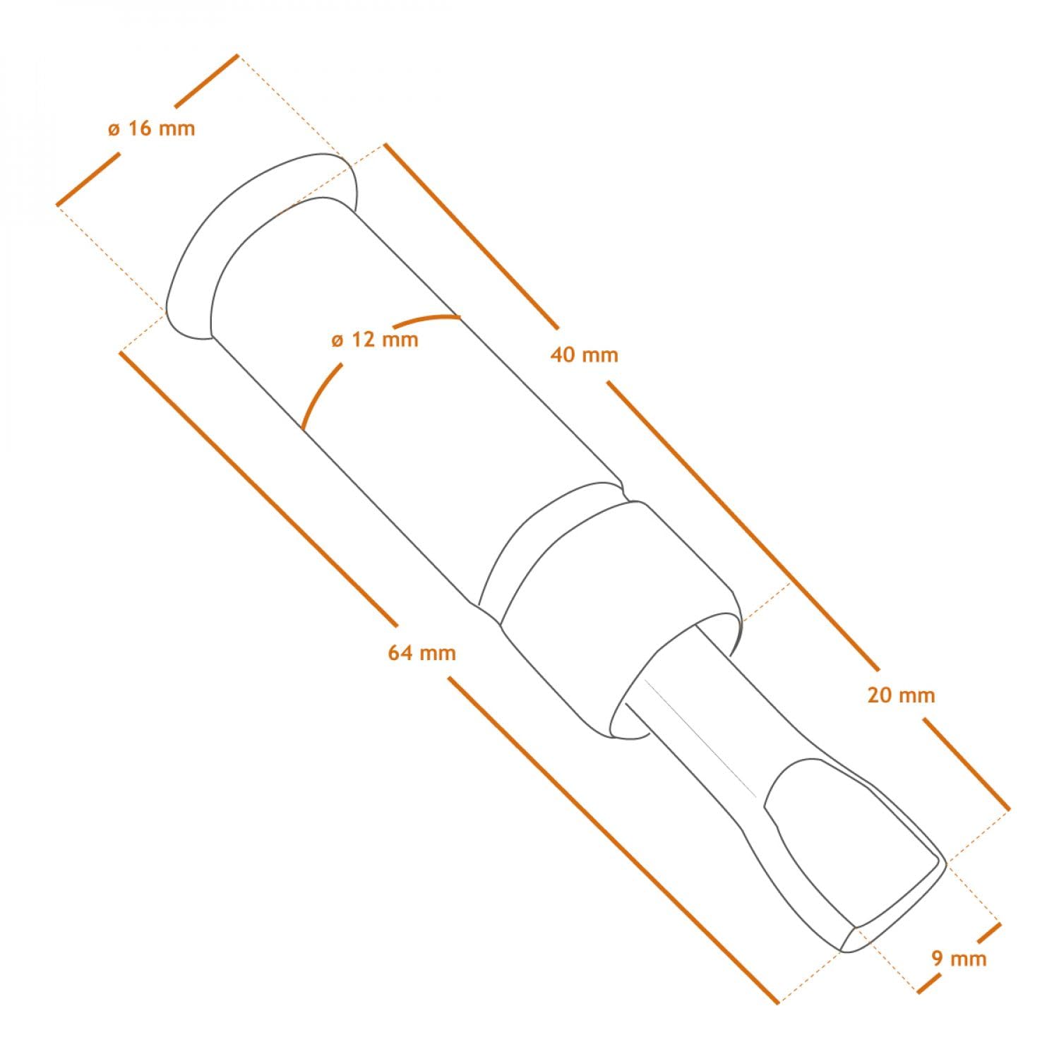 Linxor - Lot de 50 pitons Douilles escamotables en INOX Ø 12 mm