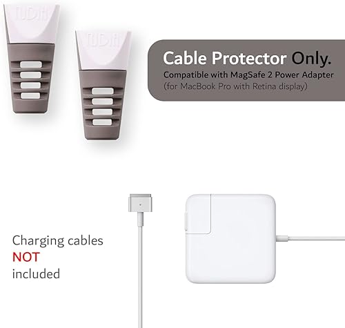 Vista 22 de TUDIA KLIP - Protector de cable de carga, organizador de protección para cable compatible con MacBook (gris)