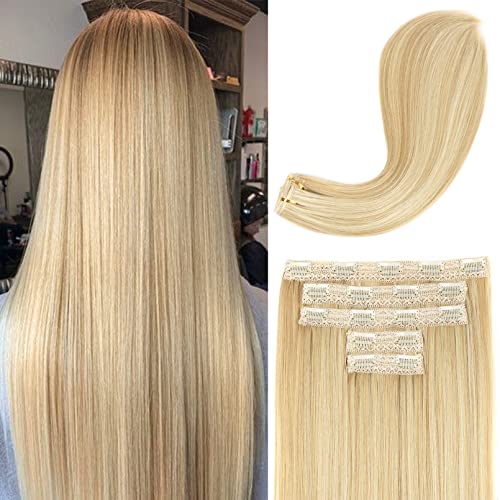 REECHO Clip in Hair Extensions, Hair Extensions Thick Long Lace