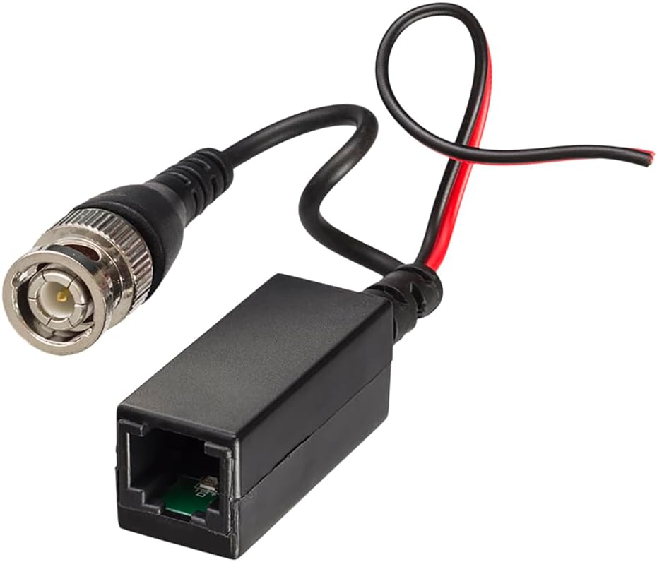 Triplett GEM CCTV Balun, BNC Male with Power Lead to RJ45 Female (BLN-PVRJ45-1)