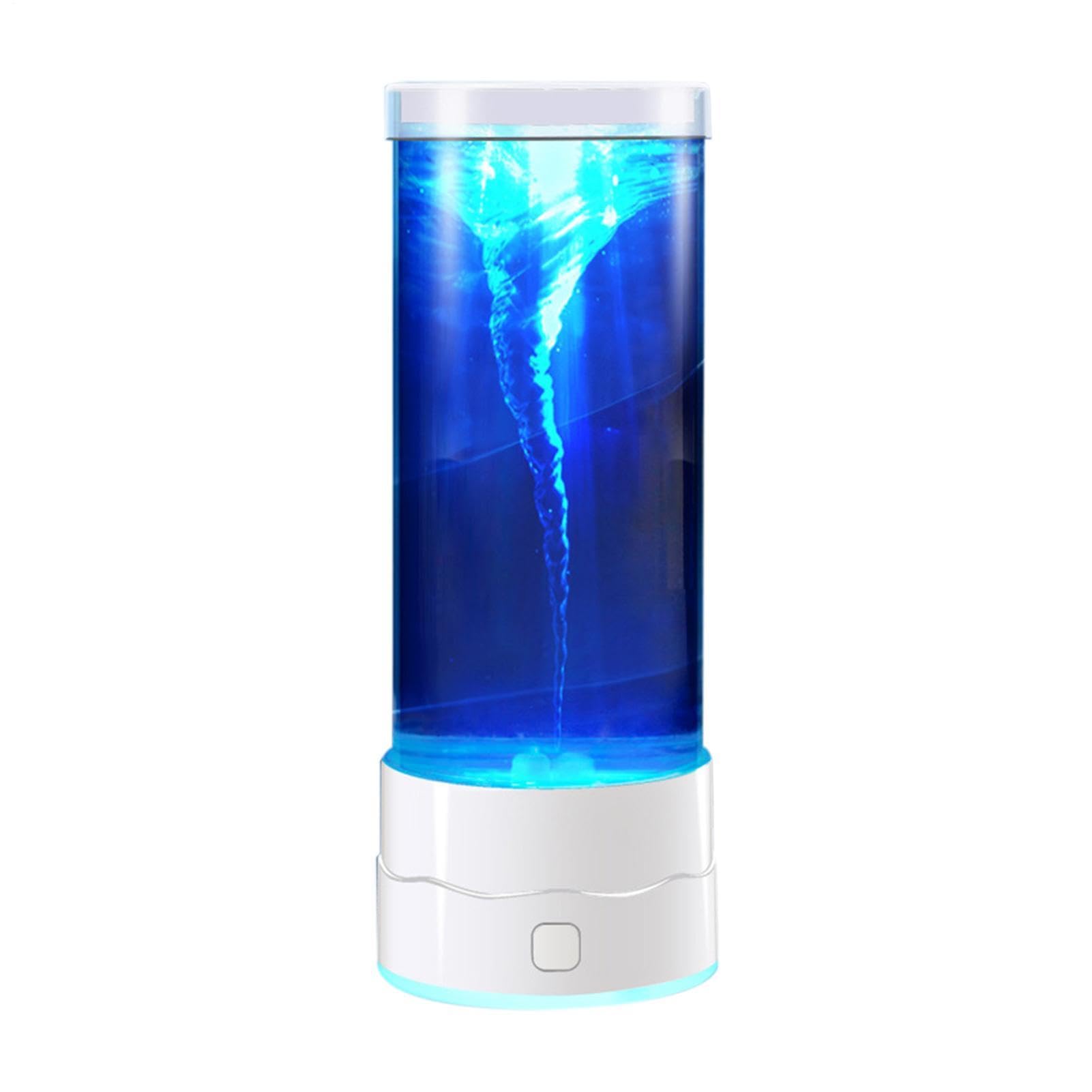 Tornado Twister Light - 8.74inch Water Lamp | ABS Acrylic Lighting - Dynamic Water Swirl Lamp Colorful LED Ambient Lights Type C Rechargeable Decorative Night Light for Home Party Use