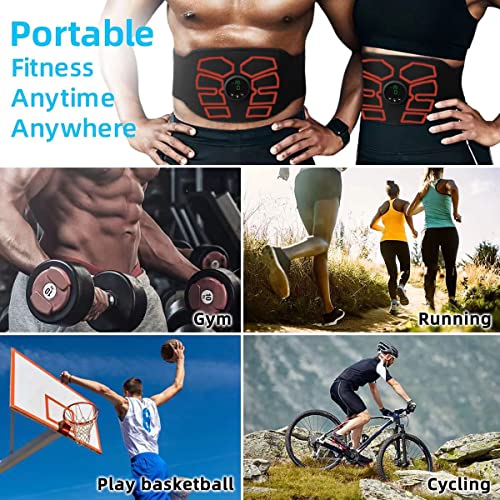 eAnjoy Estimulador muscular EMS, estimulador ABS, cinto tonificado abdominal equipamento de treino f