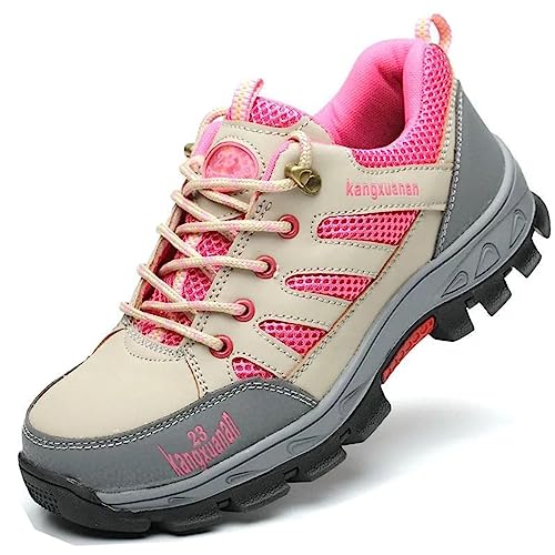 AUXDIQ Zapatos de Seguridad Mujer Zapatillas de Trabajo con Puntera de Acero Transpirable Botas de...