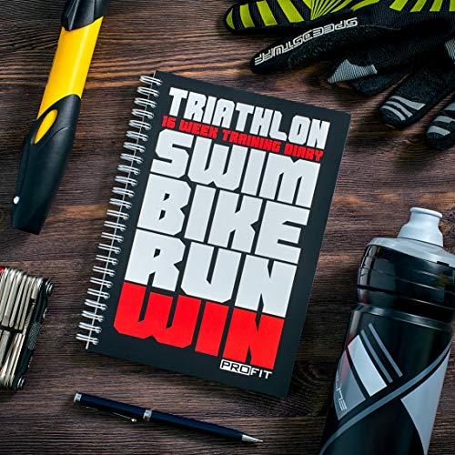 Triathlon & Running Training Diary by Profit - Triathlete's Training Journal - 16-Week Triathlon Training Log - A5 Run Planner/6x8 inches/Pen Included/160 Pages/Undated/Wire-Bound - Image 3