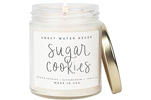 Sweet Water Decor Sugar Cookies Scented Candle: Delightful Aroma and Festive Ambiance