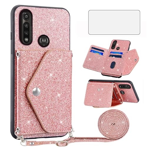 Accessoires Moto G Power 2020 étui portefeuille rose complet