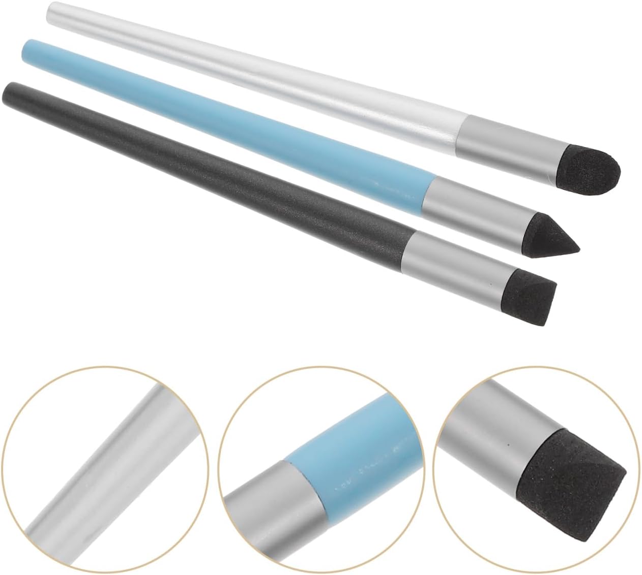 3PCS Oil Pastel Blending Brushes for Artists Soft Head Blending Sponge Pens Essential Drawing Tools for and Smudging for Sketching and Painting Drawing