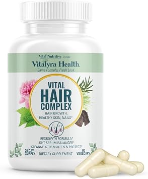 VITAL NUTRITIVE Biotin Hair Growth Vitamins - Hair, Skin & Nails Supplement